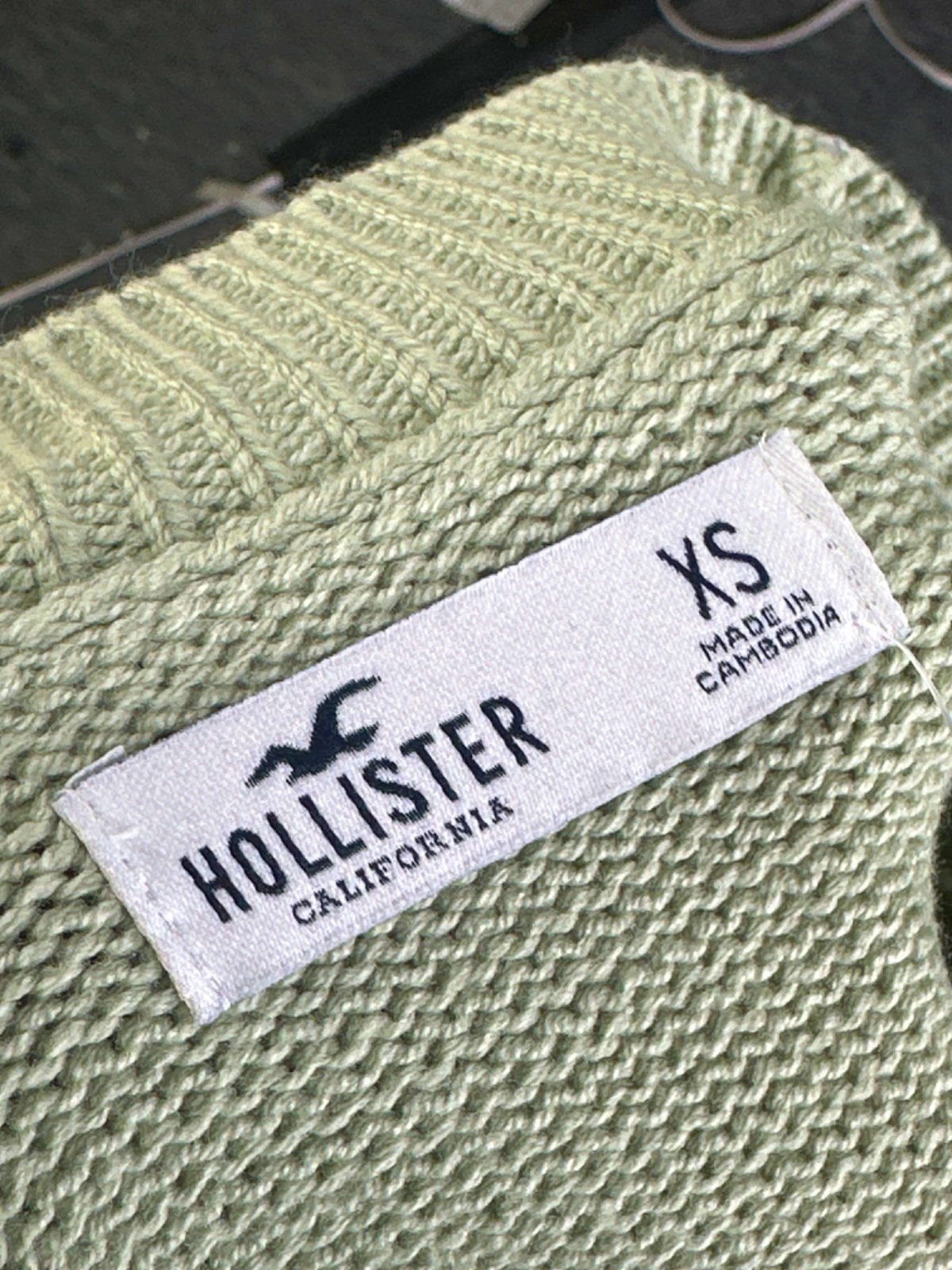 Hollister Green Striped Sweater UK XS