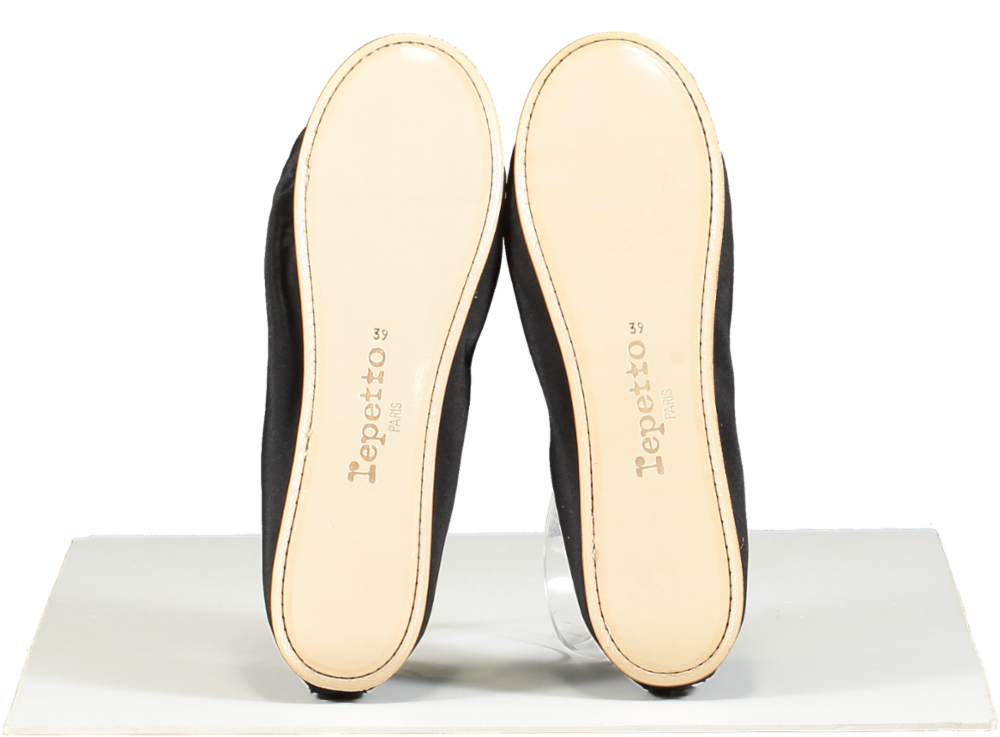 Repetto Black GIANNA BALLET FLATS - SATIN  UK 6 EU 39 👠