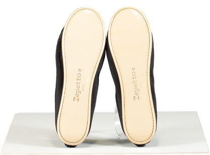 Repetto Black GIANNA BALLET FLATS - SATIN  UK 6 EU 39 👠