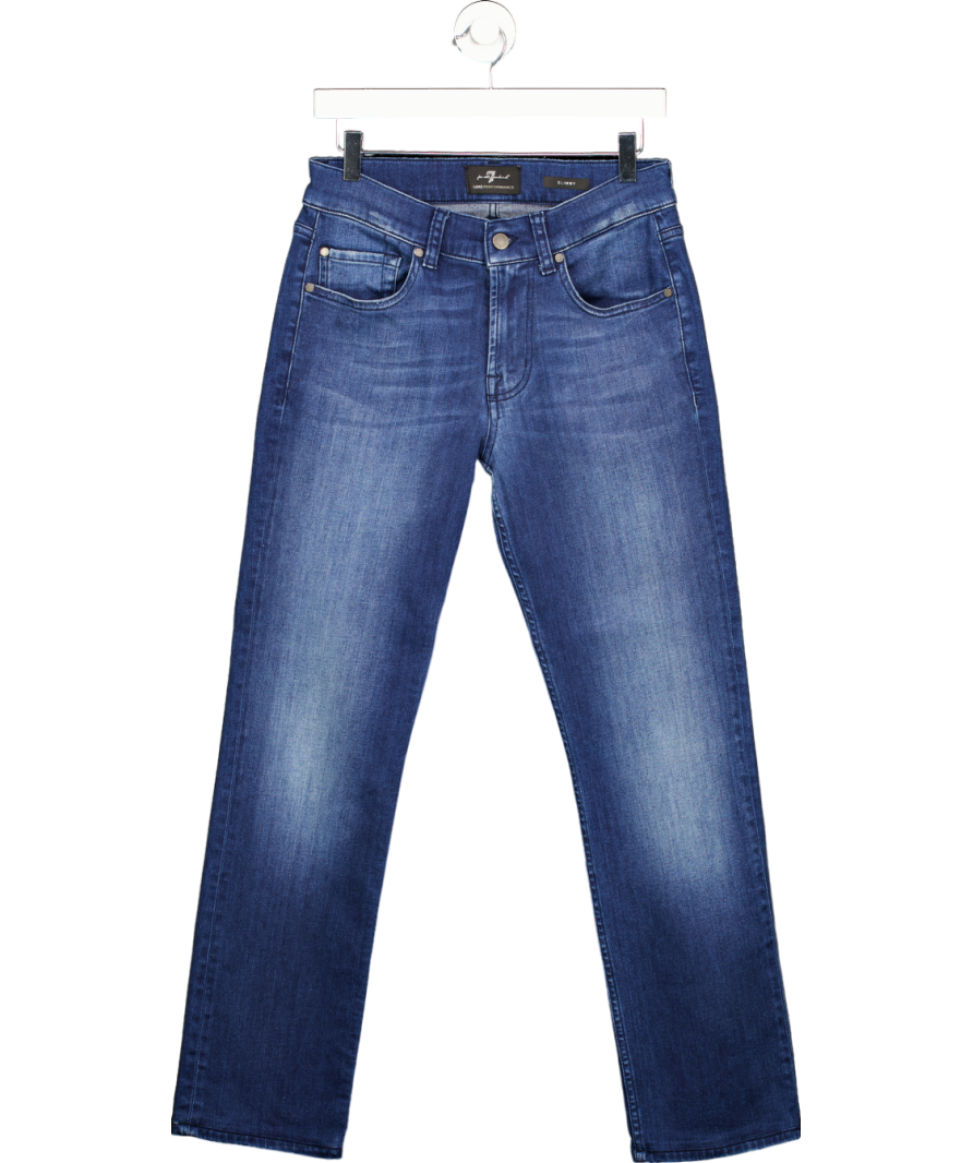 7 For All Mankind Blue Luxe Performance Slimmy Farmington Jeans W29