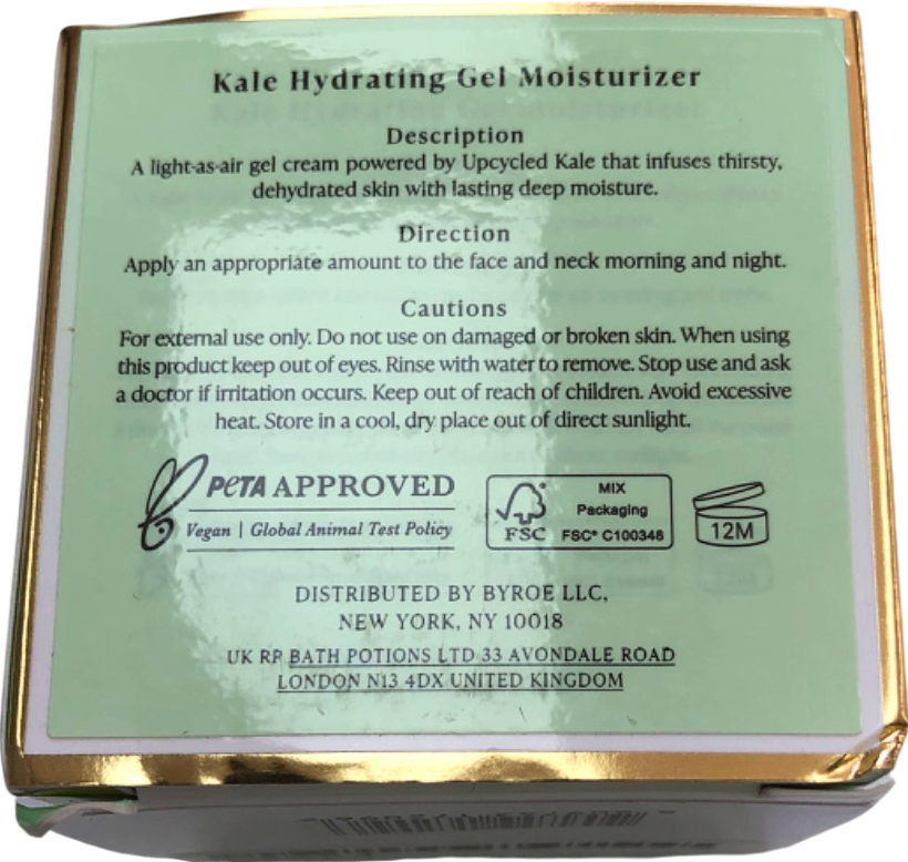 Byroe Kale Hydrating Gel Moisturiser  50 ml