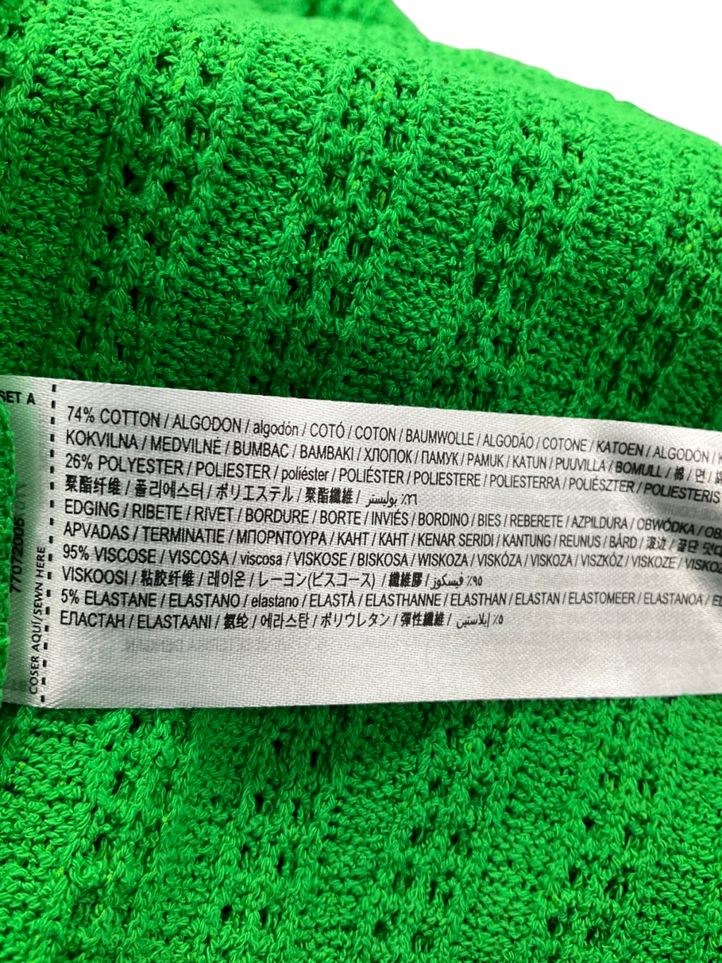 MANGO Green Crochet Waistcoat UK L