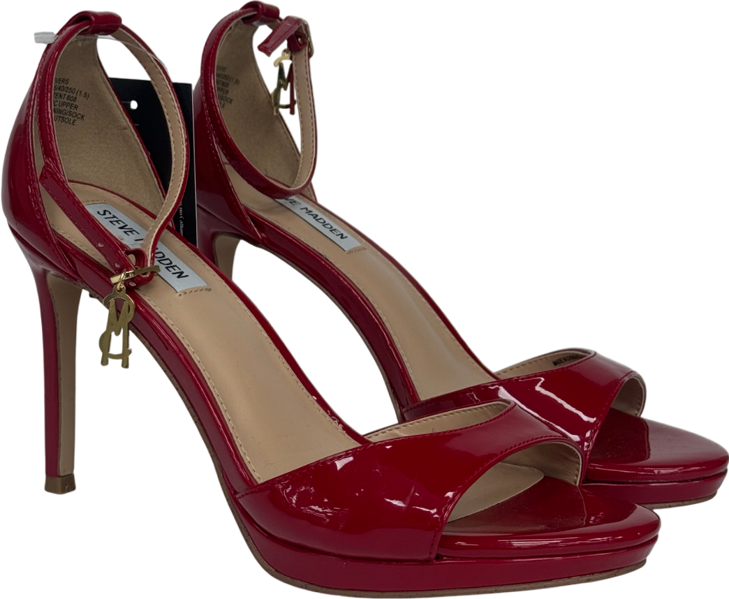 STEVE MADDEN Evers Red Patent Heels UK 6 EU 39 👠