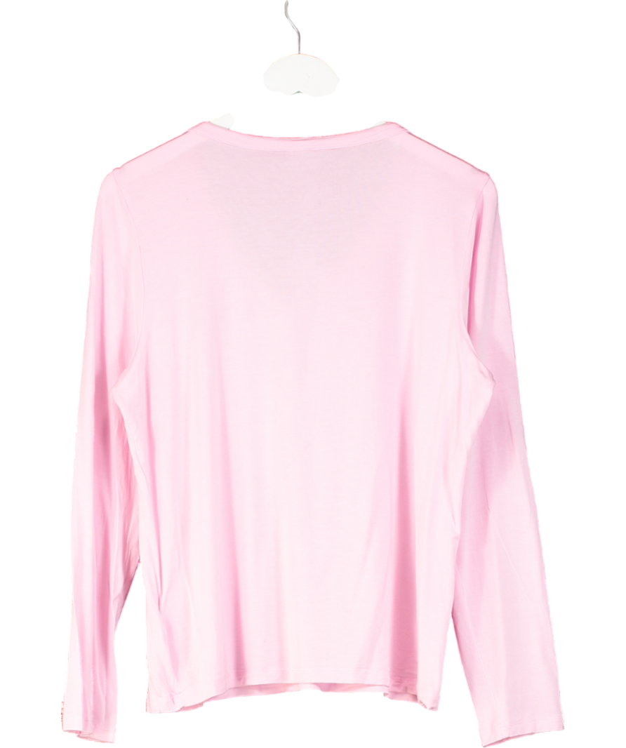 Crew Clothing Company Pink Button Down V-neck Tee UK XL