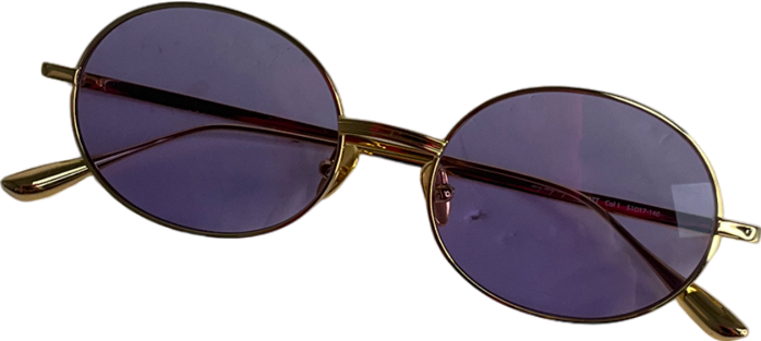 My my my Purple Round Sunglasses in case