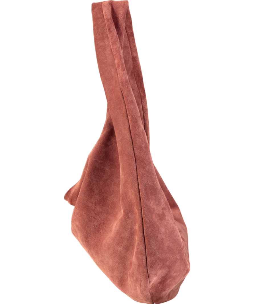 Flattered Red Alva Suede Shoulder Bag