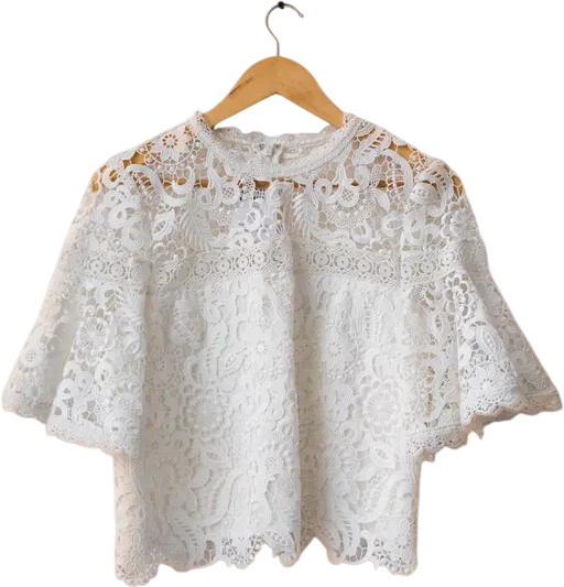 AMUR White Lace Top UK 8