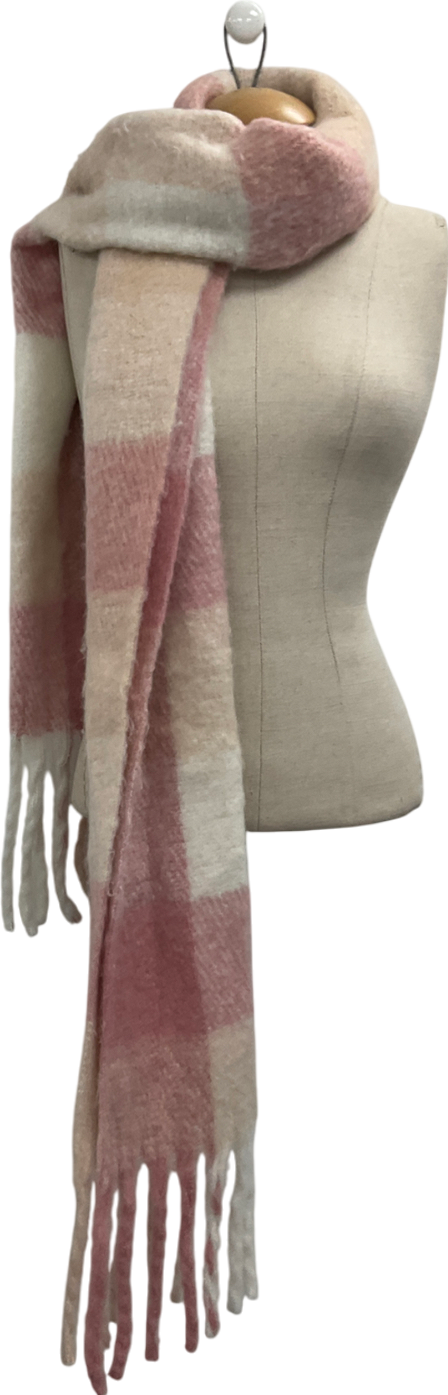 Pink Stripe Brushed Scarf