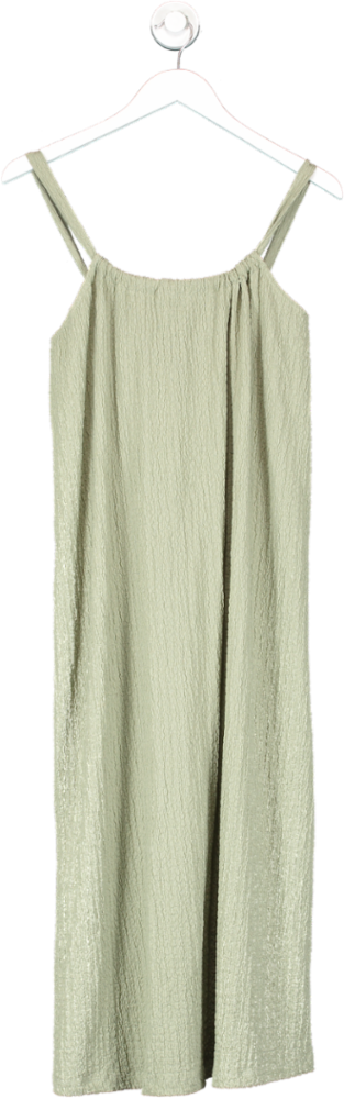 H&M Green Texured Jersey Dress - Sage Green UK XS
