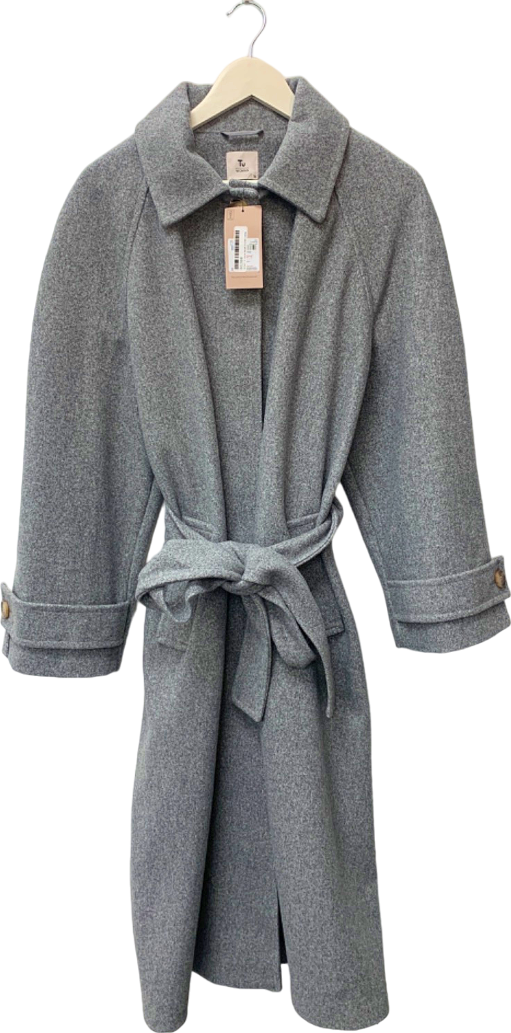 Tu Grey Belted Coat UK 18