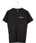 Ascolour Jettsett Black Embroidered Logo T-shirt UK S