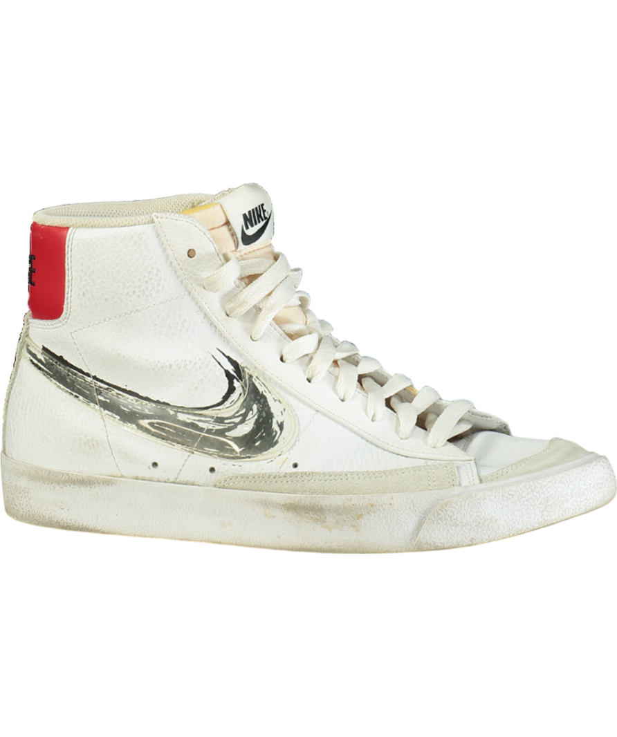 Nike White Blazer Mid 77 Vintage Brushstroke Trainer UK 9 EU 43 👞