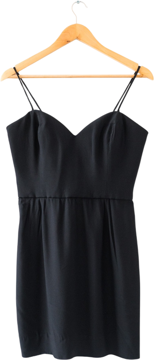 MOSCHINO Black 100% Silk Cupped Mini Dress UK 8