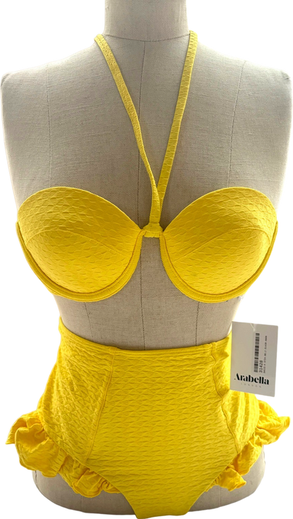 Arabella Lemon Frill Seeker Brief UK 8 and All Tied-Up Halter UK XS