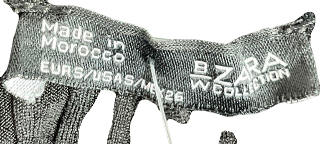 ZARA Black Long Sleeved Backlessbodysuit UK S