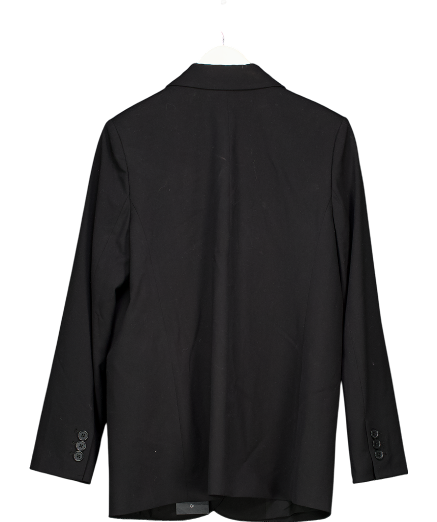 M&S Black Relaxed Single Breasted Blazer UK 12