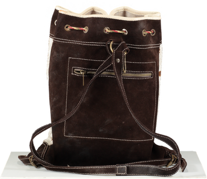 Penelope Chilvers Brown Cow Hide Leather Backpack