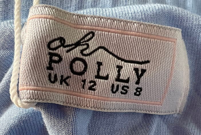 Oh Polly Blue Ruffled Cut-out Halterneck Mini Dress UK 12