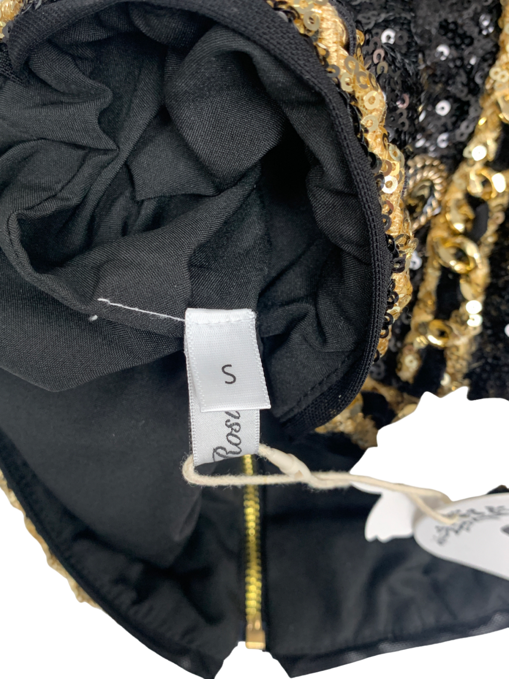 Miss Rosier Eulalia Black Embellished Mini Dress UK S