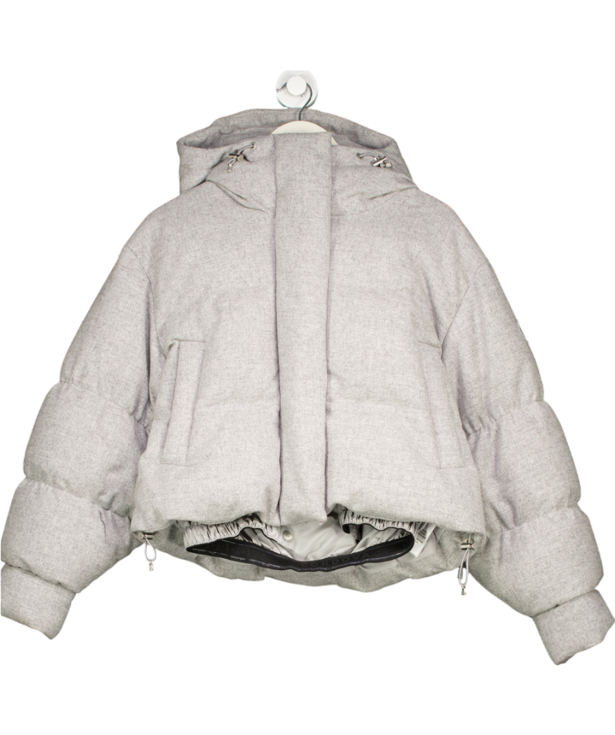 Cordova Grey Marl Aomori Wool-blend Down Jacket UK XS