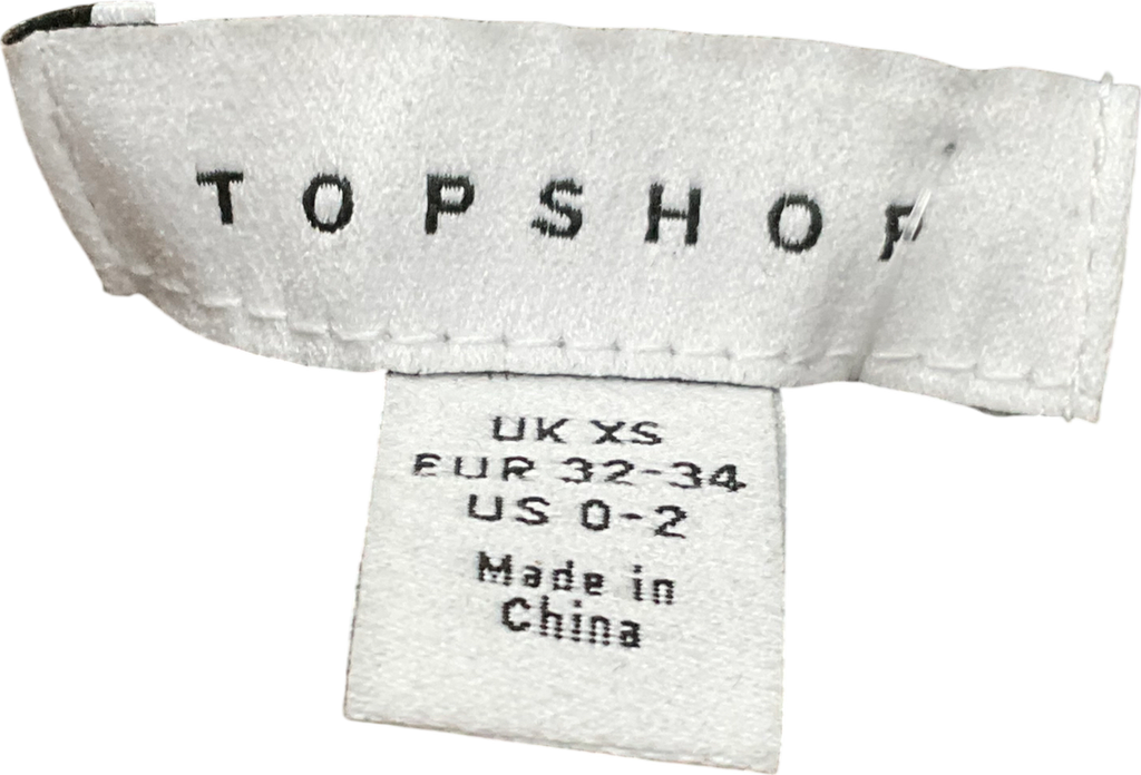 Topshop Faux Leather Bomber Jacket In Washed Brown UK XS