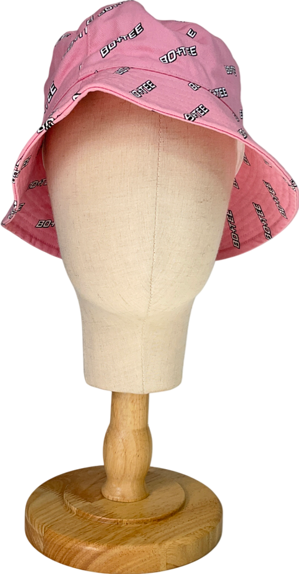 Bo + Tee Pink Logo Printed Bucket Hat One Size
