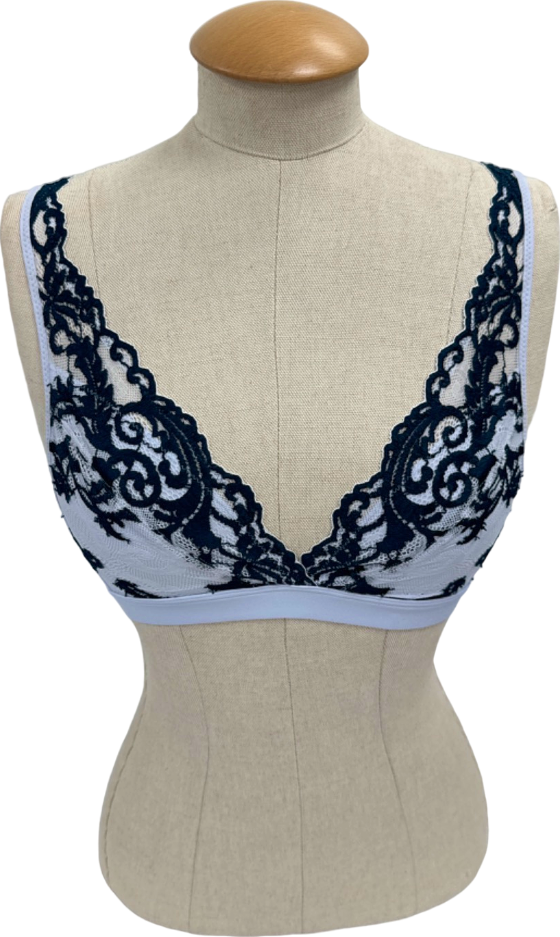Wacoal Light Blue Floral Lace Bralette UK S
