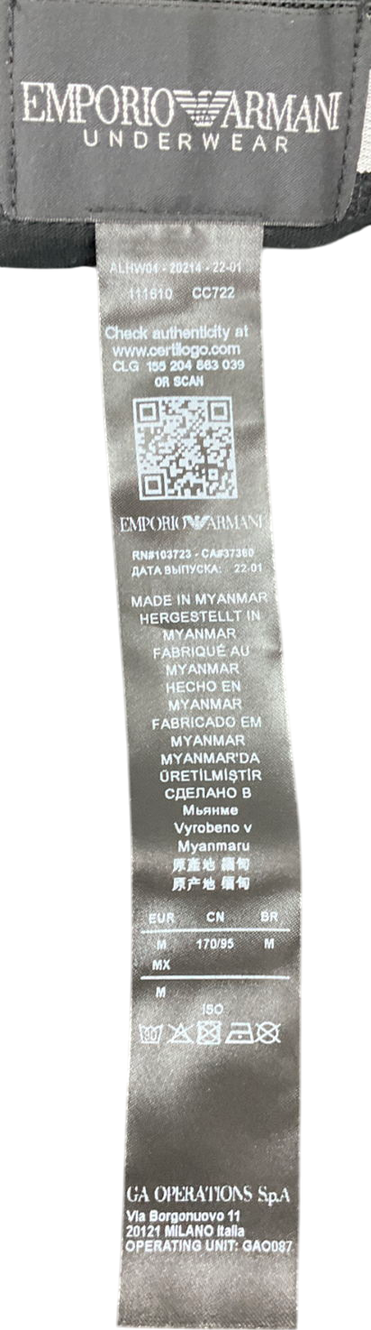 Emporio Armani Black Soft Modal Logo Waistband Boxer Briefs UK M