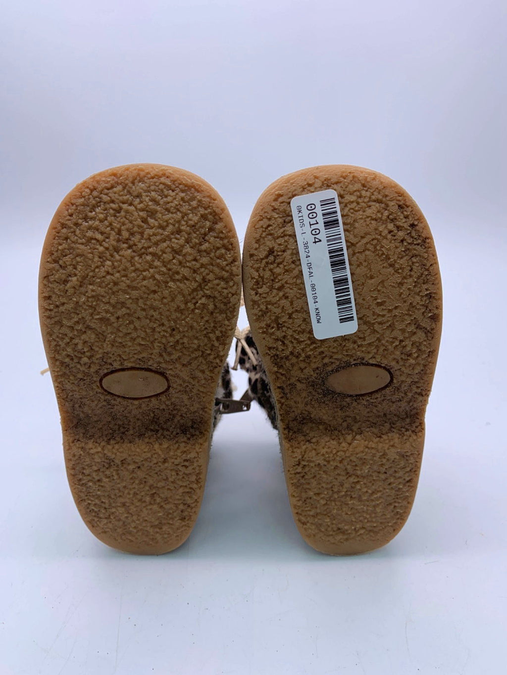 Papouelli White/Black Leopard Print Fur Lined Boots EU 26