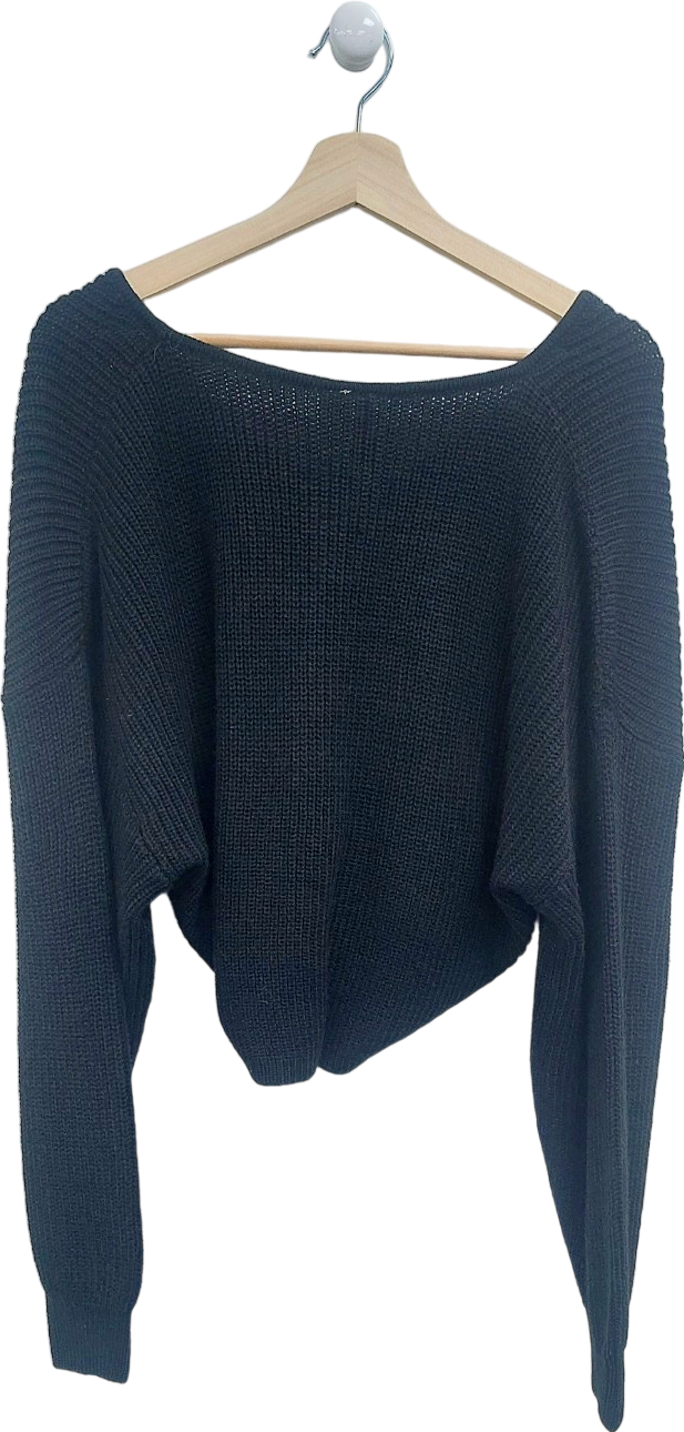 H&M Black Knit Sweater UK XL