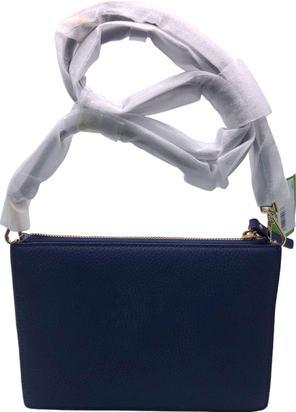 Kate Spade Blue pebbled leather scallop detail crossbody bag