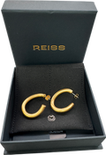REISS Yellow Freya Wave Hoop Earrings,yellow Gold One Size