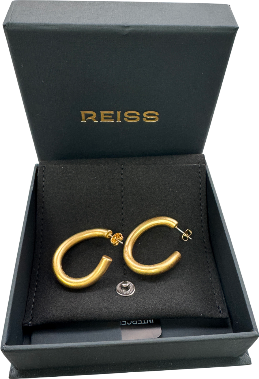 REISS Yellow Freya Wave Hoop Earrings,yellow Gold One Size