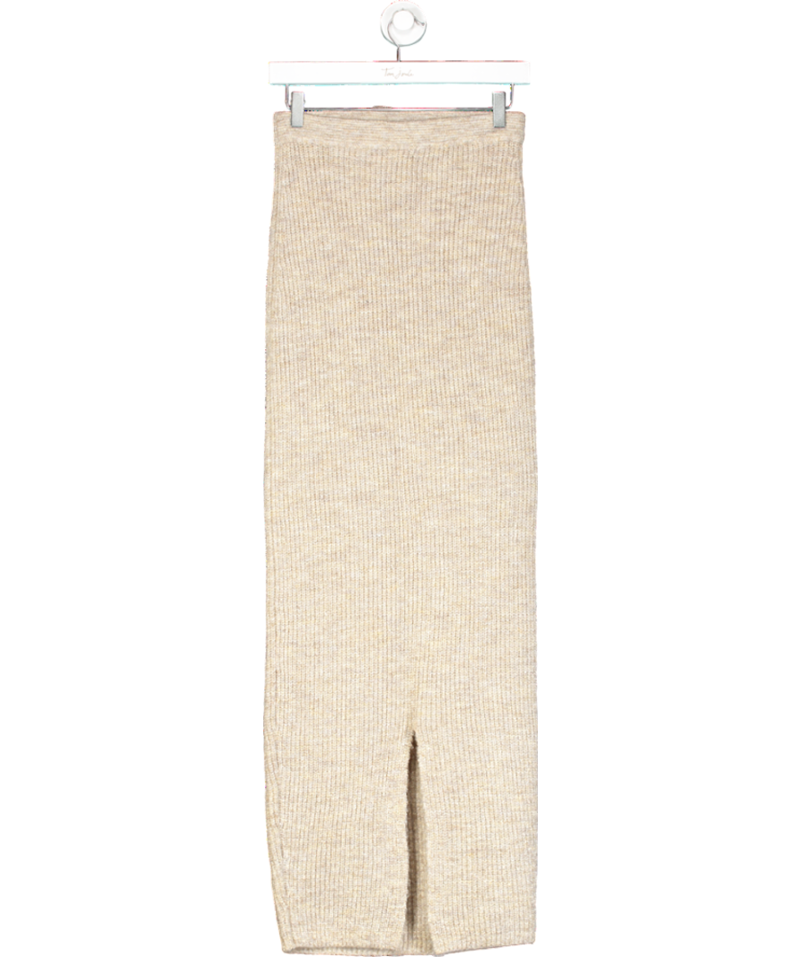 Wanderdoll Beige Blossom Cut Out Maxi Skirt UK M