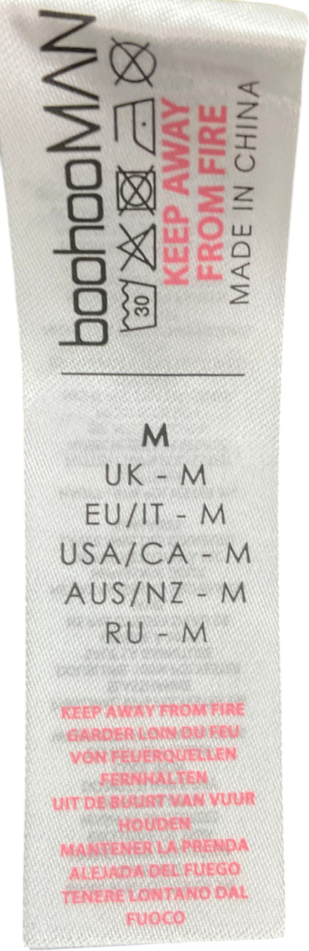 boohooMan White Hommes Souvenir Jacket UK M