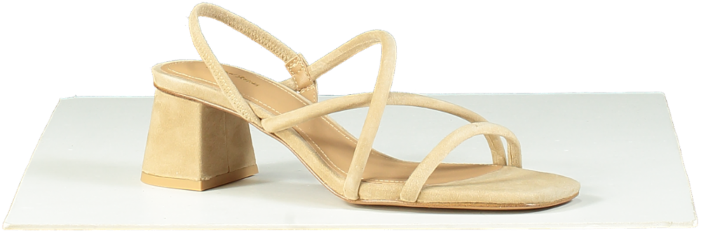 & Other Stories Nude Strappy Block Heel Sandals UK 3