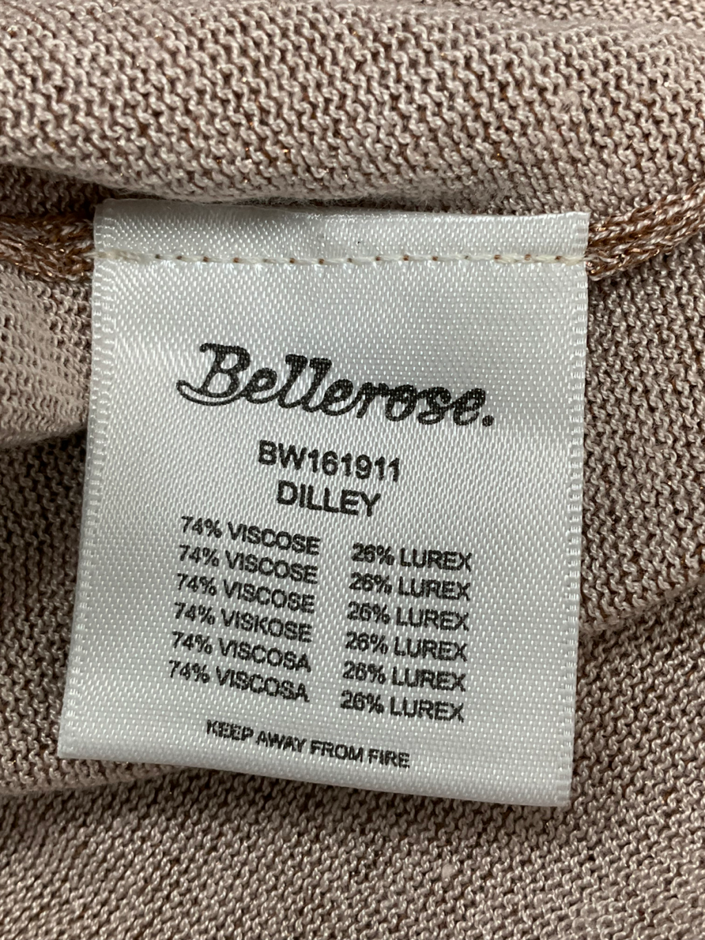 Bellerose Metallic Dillar V Neck Top UK M