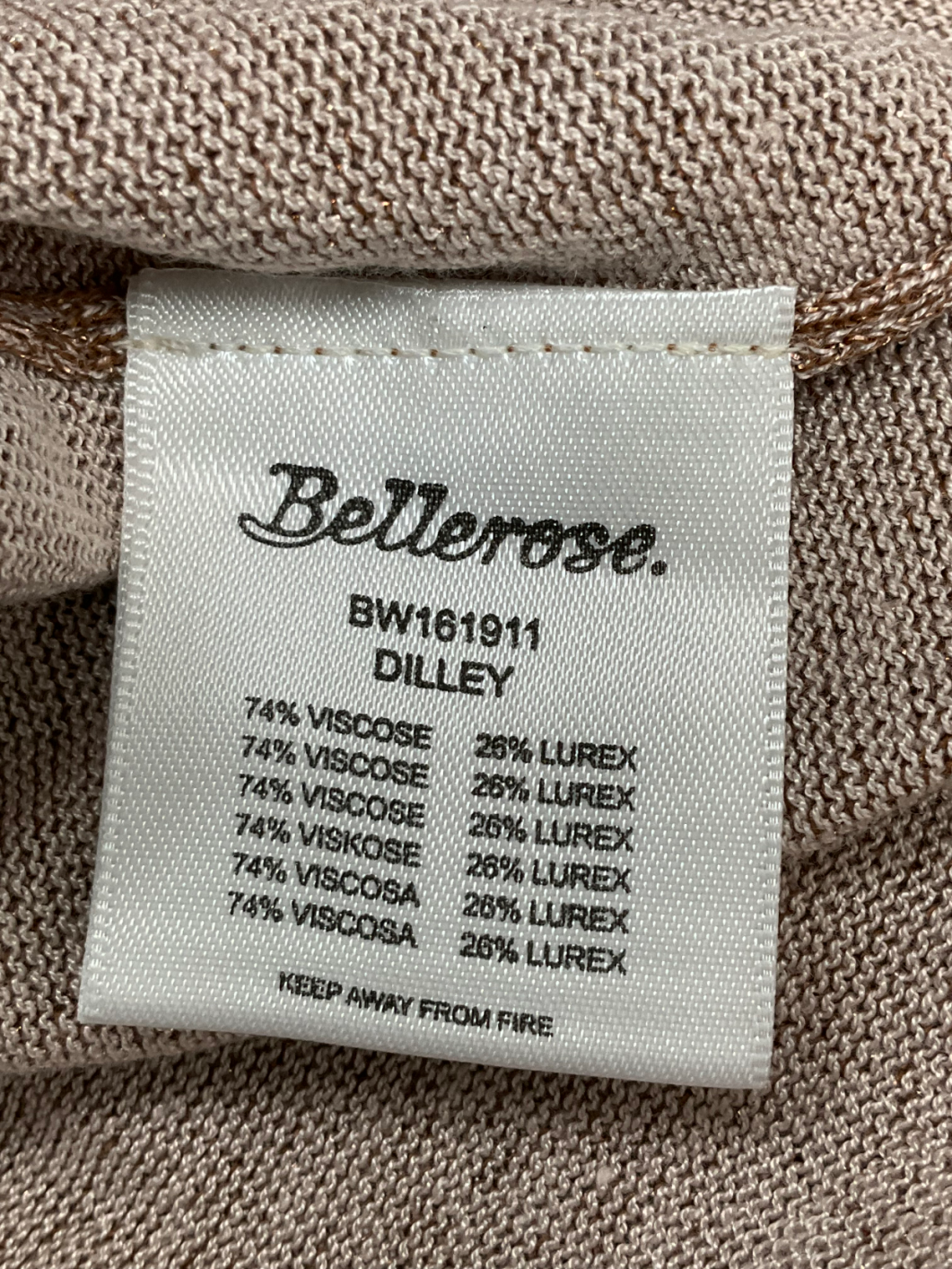 Bellerose Metallic Dillar V Neck Top UK M