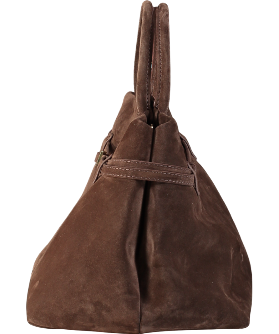 Manu Atelier Le Cambon 35 Deep Brown Suede Large Tote / Work Bag