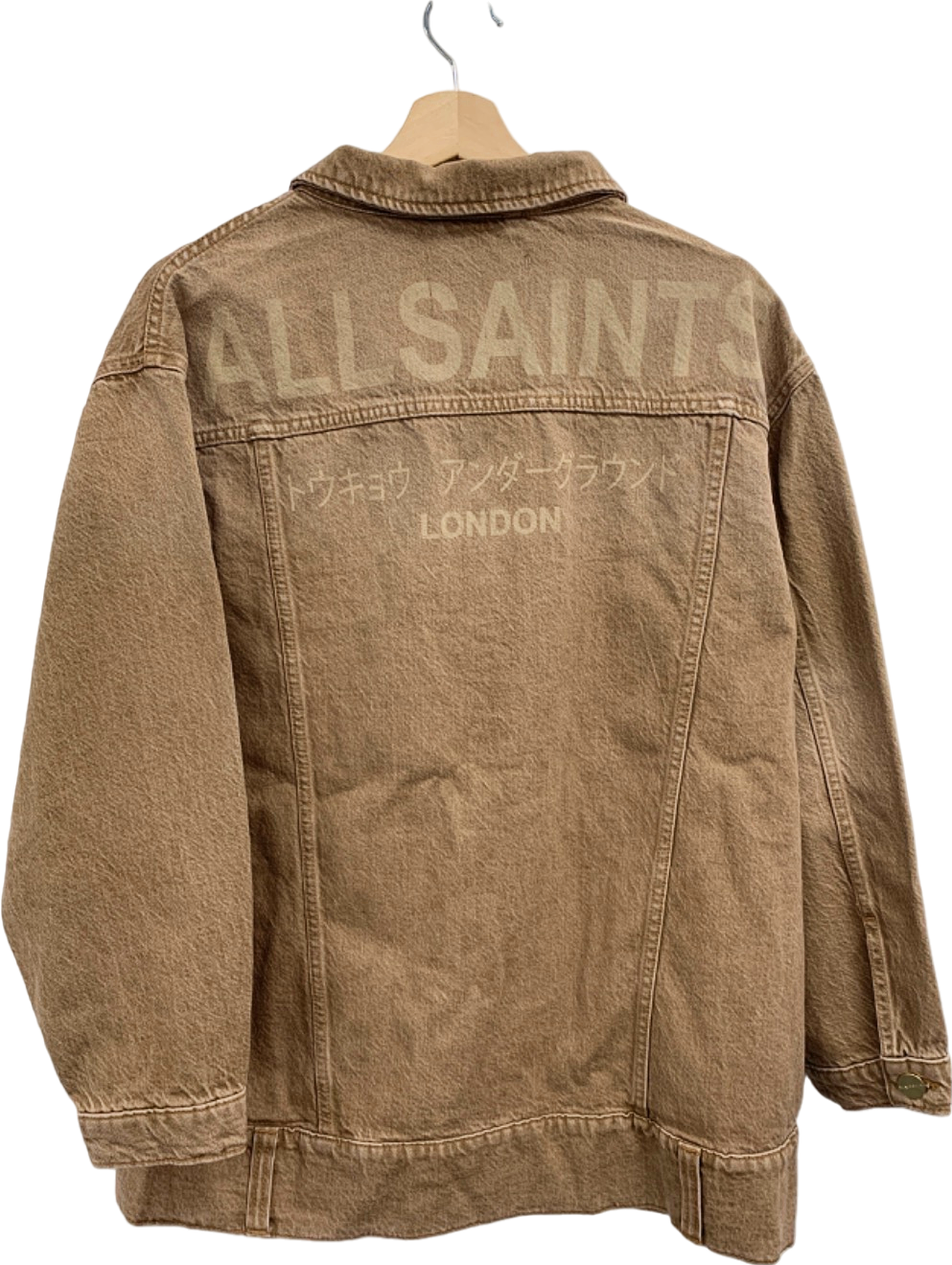 AllSaints Light Brown Willow Denim Jacket UK XS
