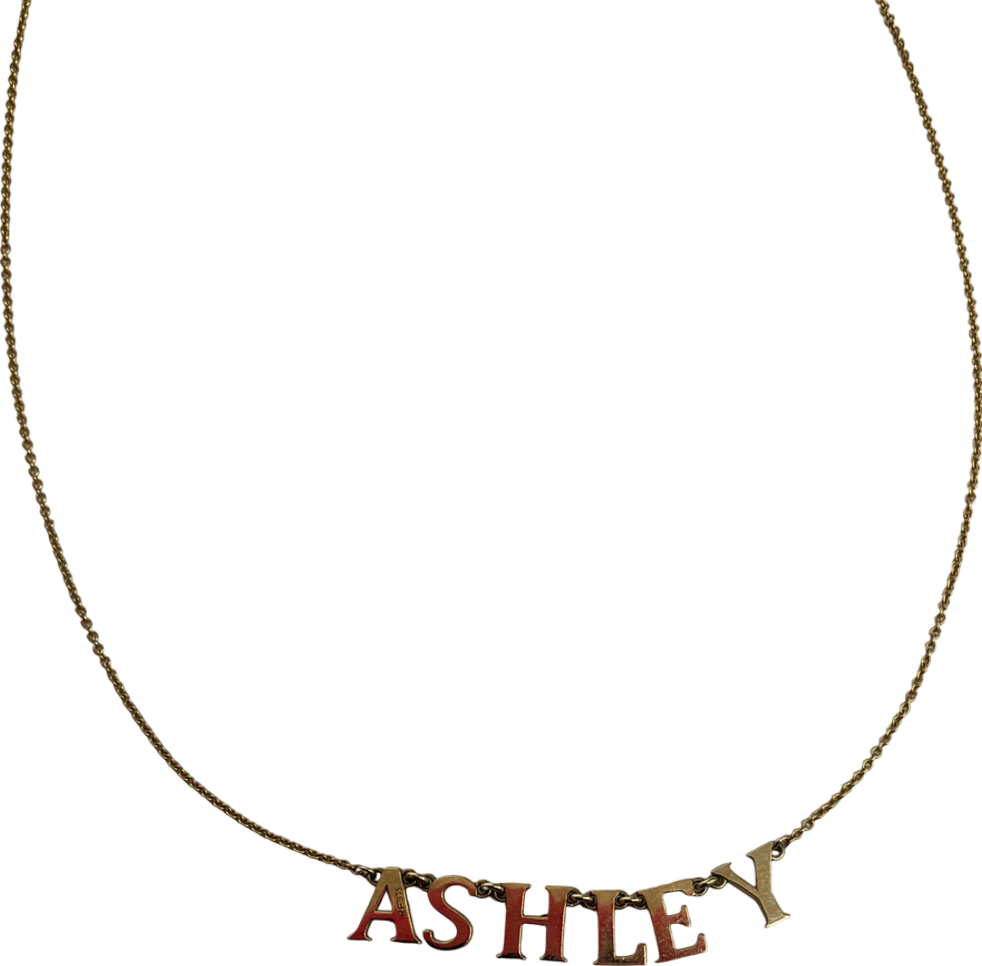 Metallic Personalised Ashley Necklace One Size
