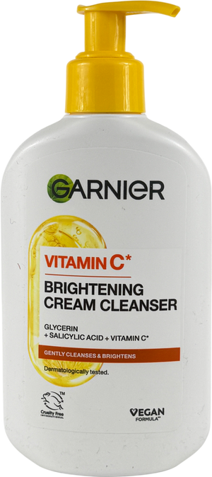 Garnier Vitamin C Brightening Cream Cleanser, Hydrates, Brightens & Cleanses 250ml
