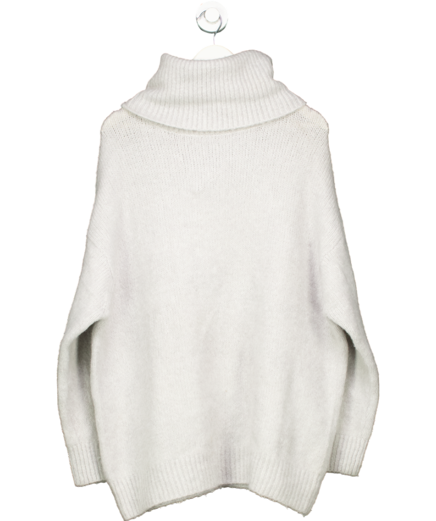 ZARA Grey Roll Neck Slouchy Knit Jumper UK M
