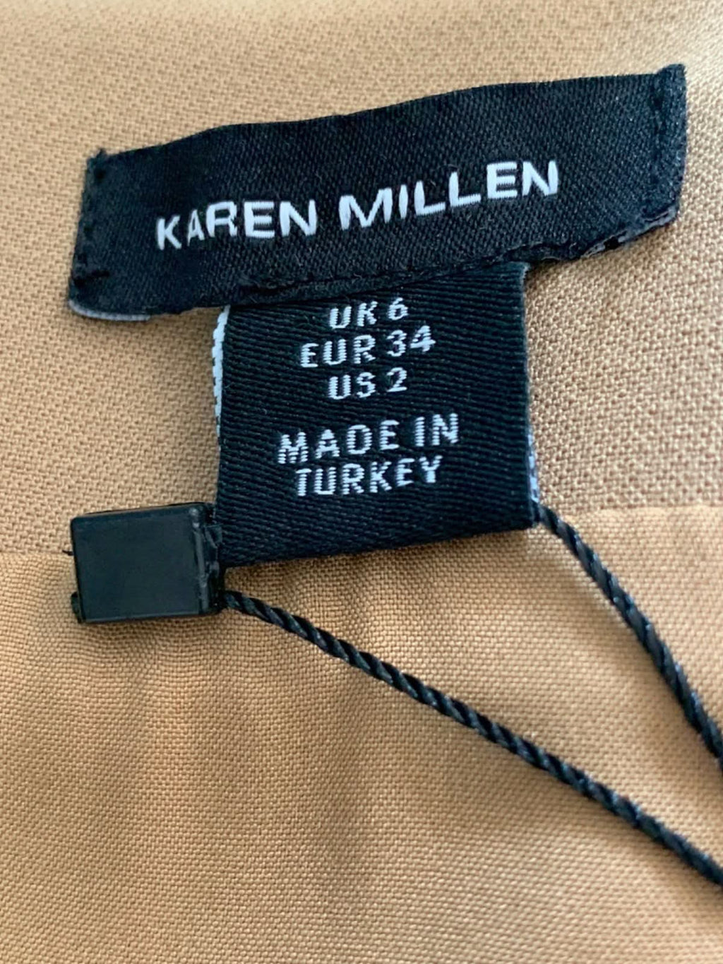 Karen Millen Camel Bodycon Dress UK 6