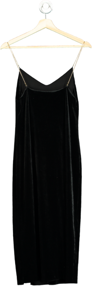 Superdry Black Velvet Slip Dress UK 8