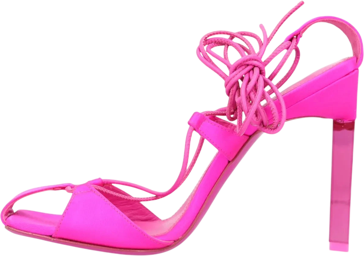 THE ATTICO Fuchsia Pink Adele Strappy High Heel Shoes UK 5.5 EU 38.5