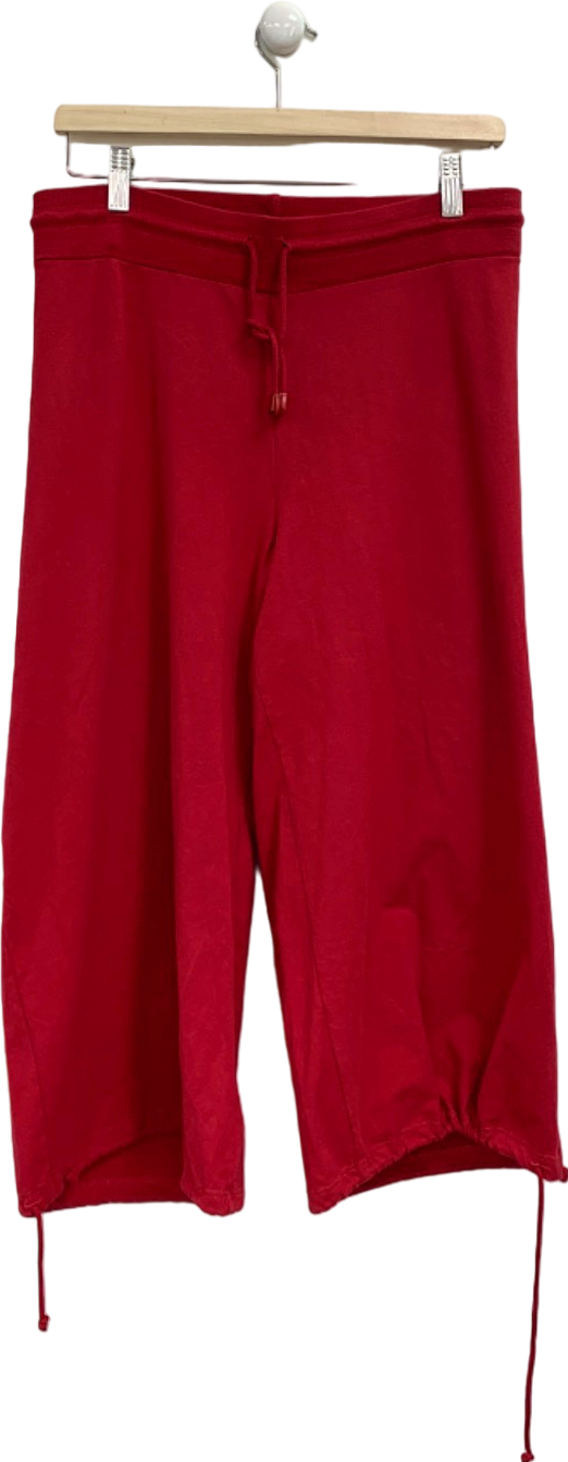H&M Red Drawstring Capri Pants UK XXXL