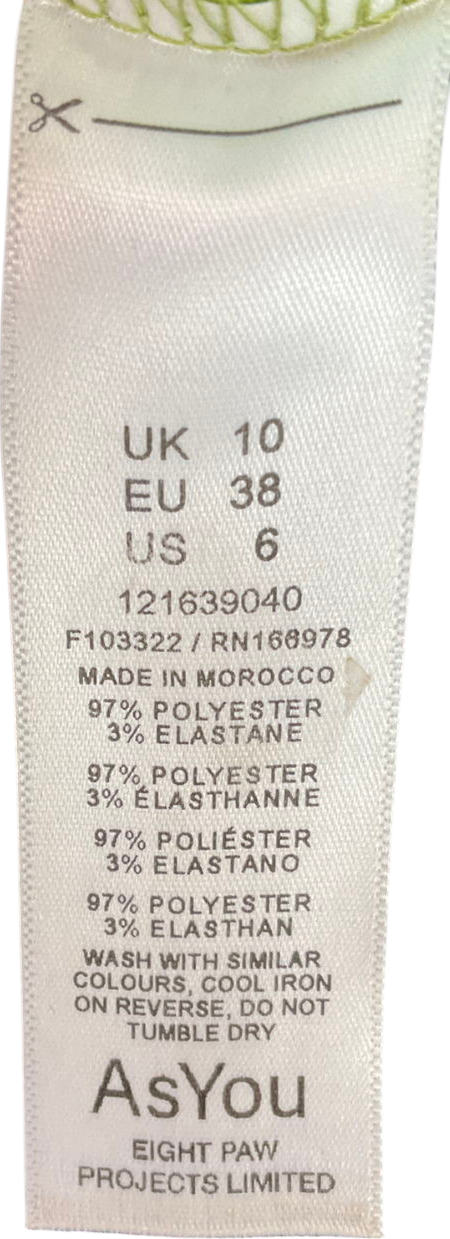 As You Green Buckle Mini Skirt In Metallic UK 10