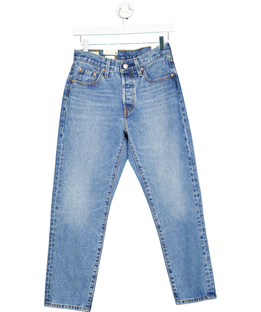 levis Blue 501 Original Cropped Jeans W27