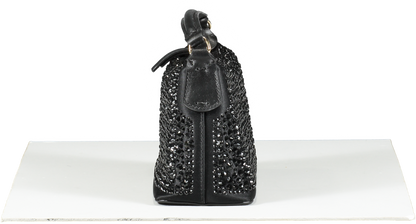 liu-jo Black Micro Hobo Bag With Gemstones